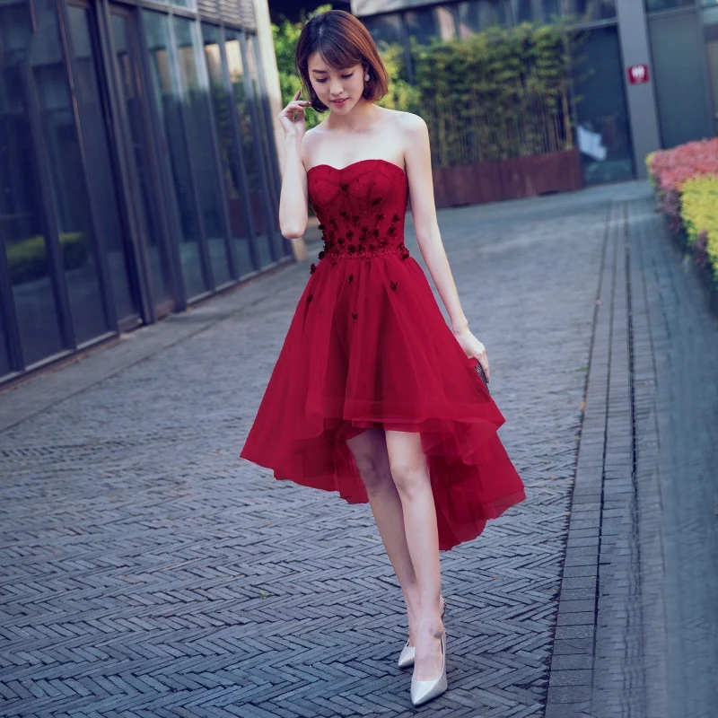banquet evening dress female short elegant wedding bridal toast dress - Image 3