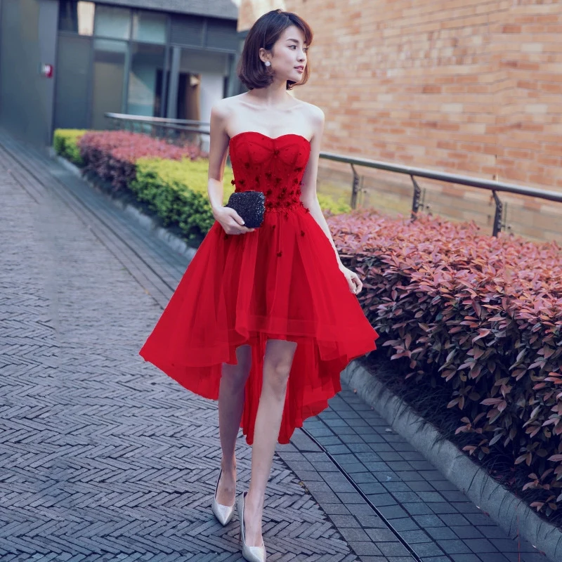 banquet evening dress female short elegant wedding bridal toast dress - Image 5