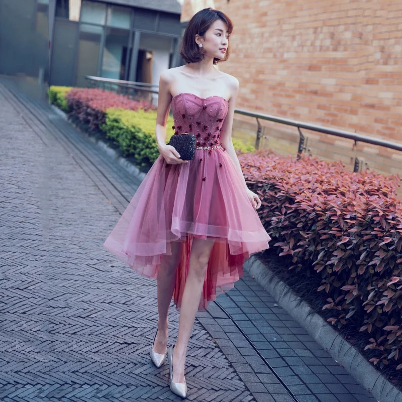 banquet evening dress female short elegant wedding bridal toast dress - Image 6