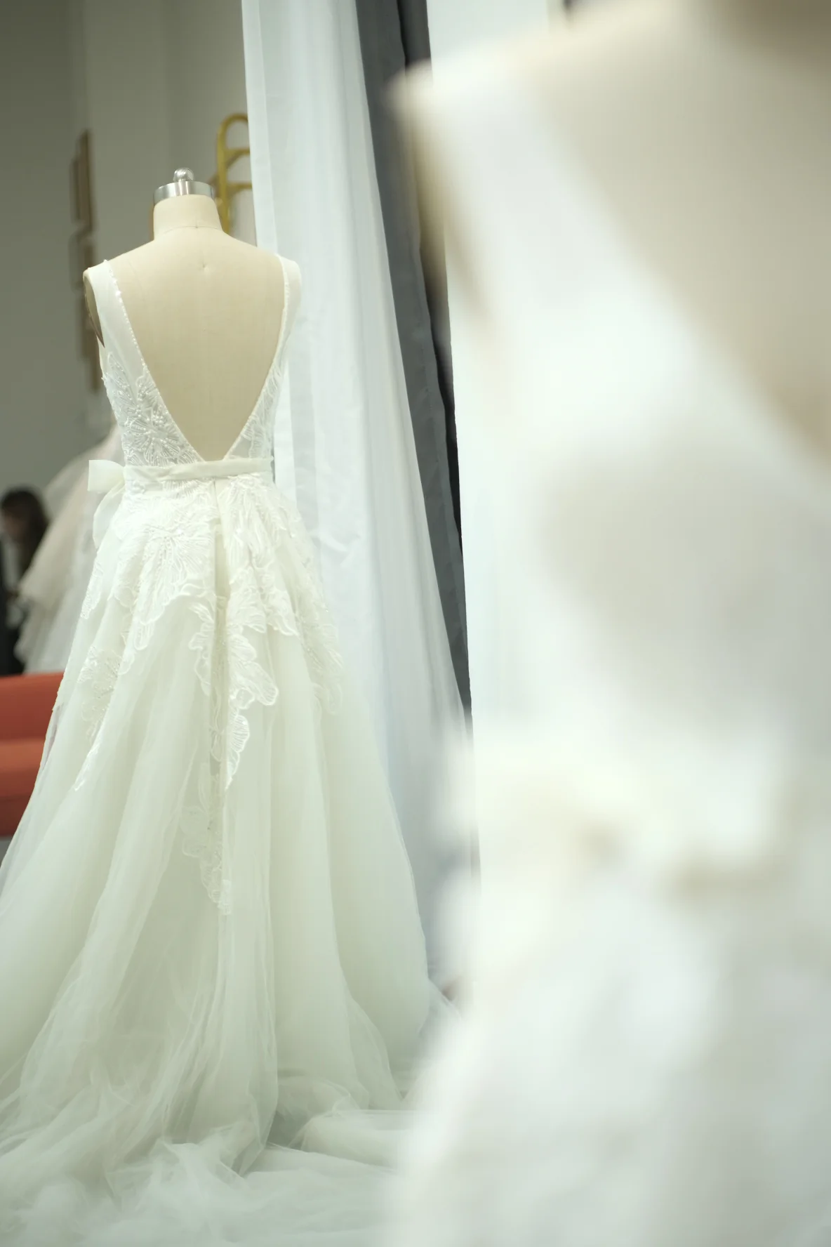 Lux Half Lace Beaded Size S Wedding Gown | Ready-to-Wear - Image 7