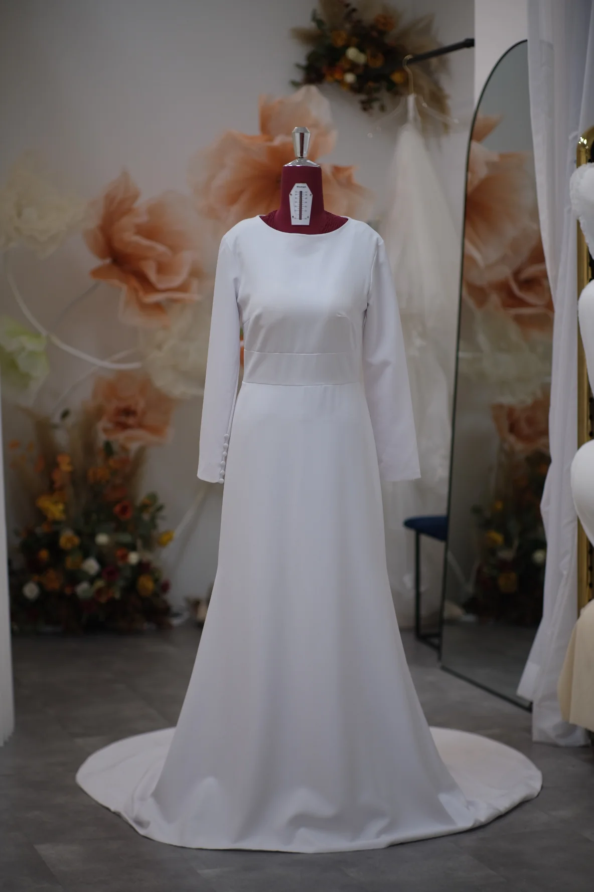 Premium Pleated Wedding Gown Size XL-4XL | Ready-to-Wear