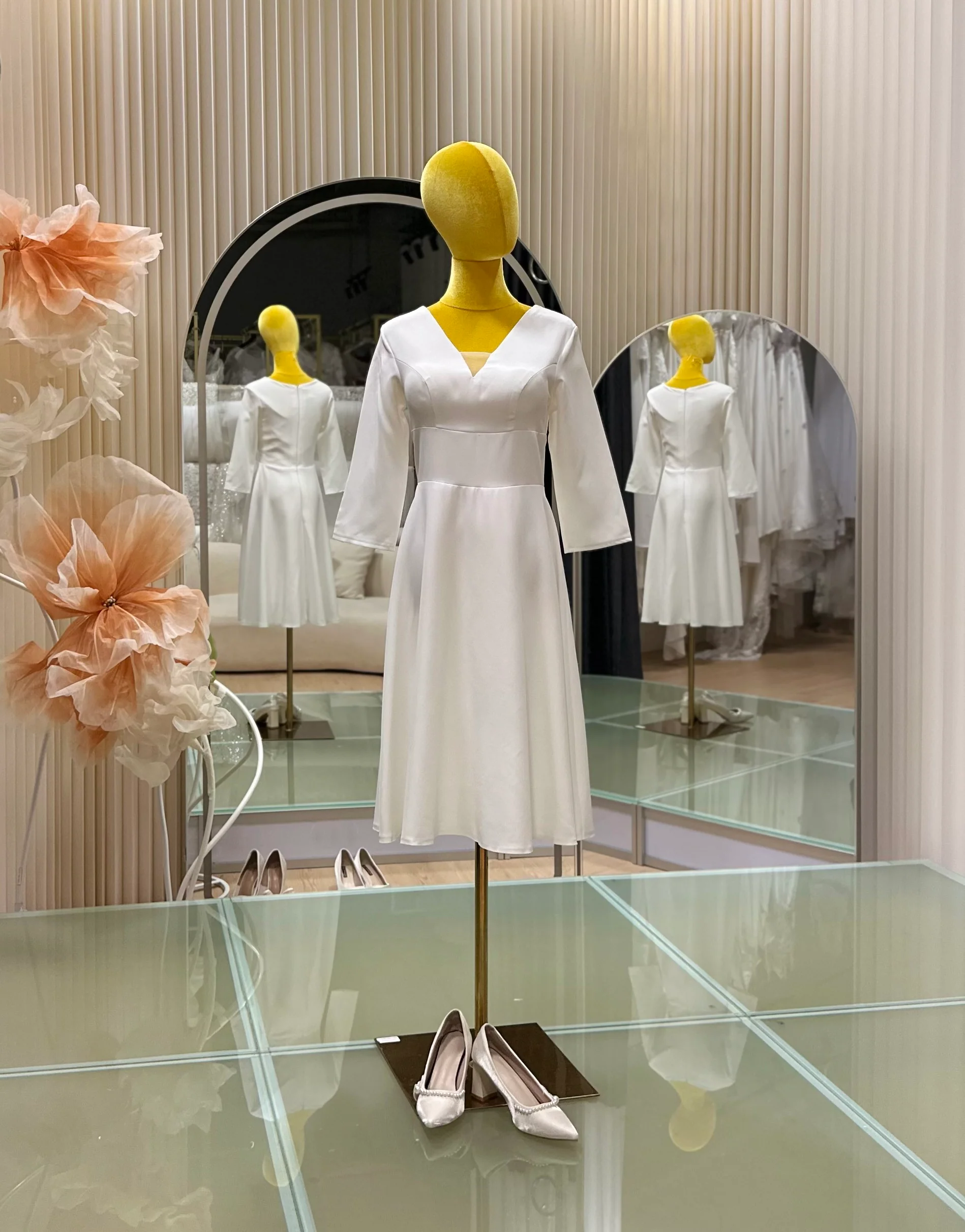 Petite Grace Short Pleated Wedding Dress | Ready-to-Wear