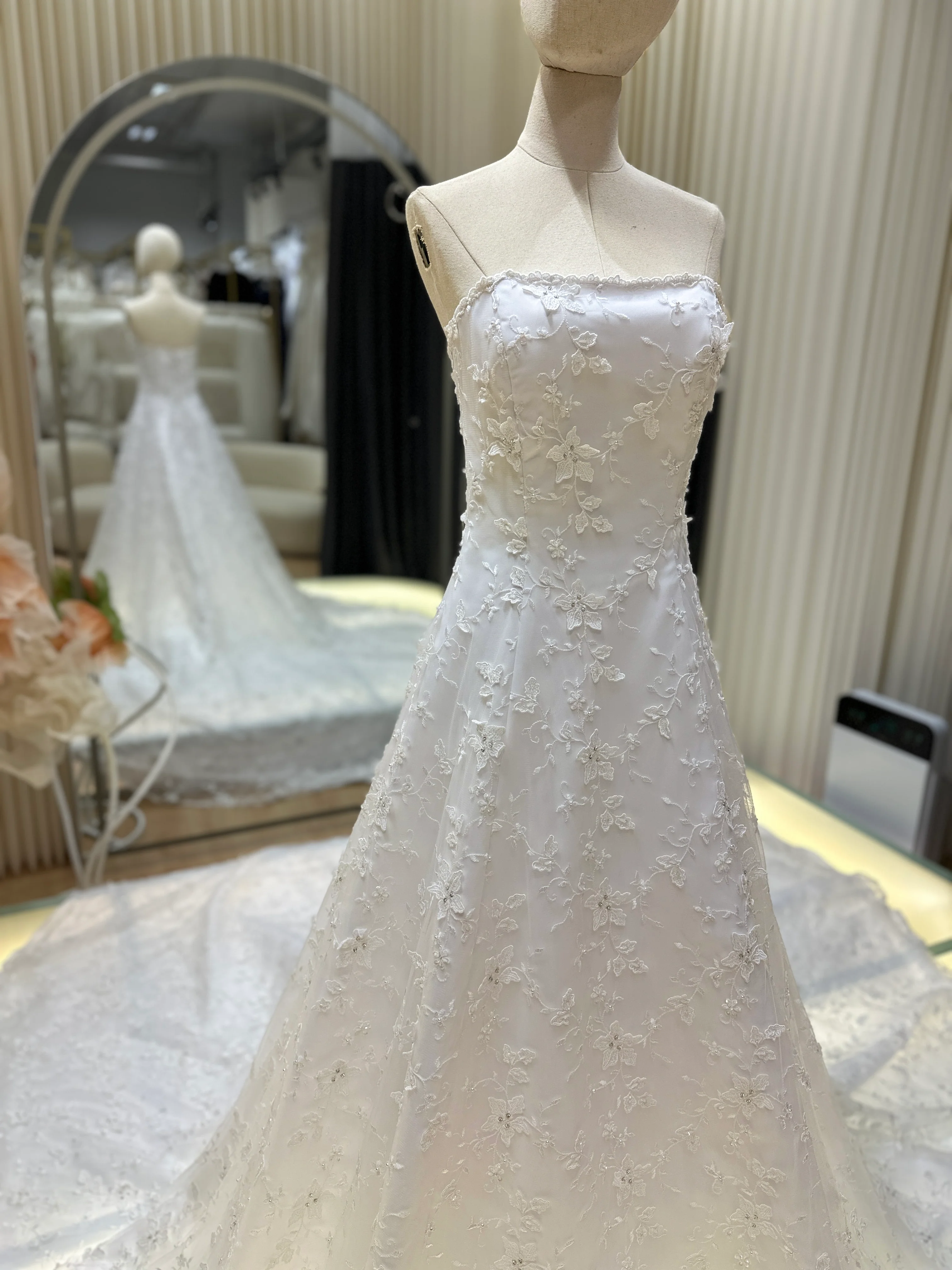 Grandeur Full Lace Cathedral Wedding Gown | Ready-to-Wear - Image 3