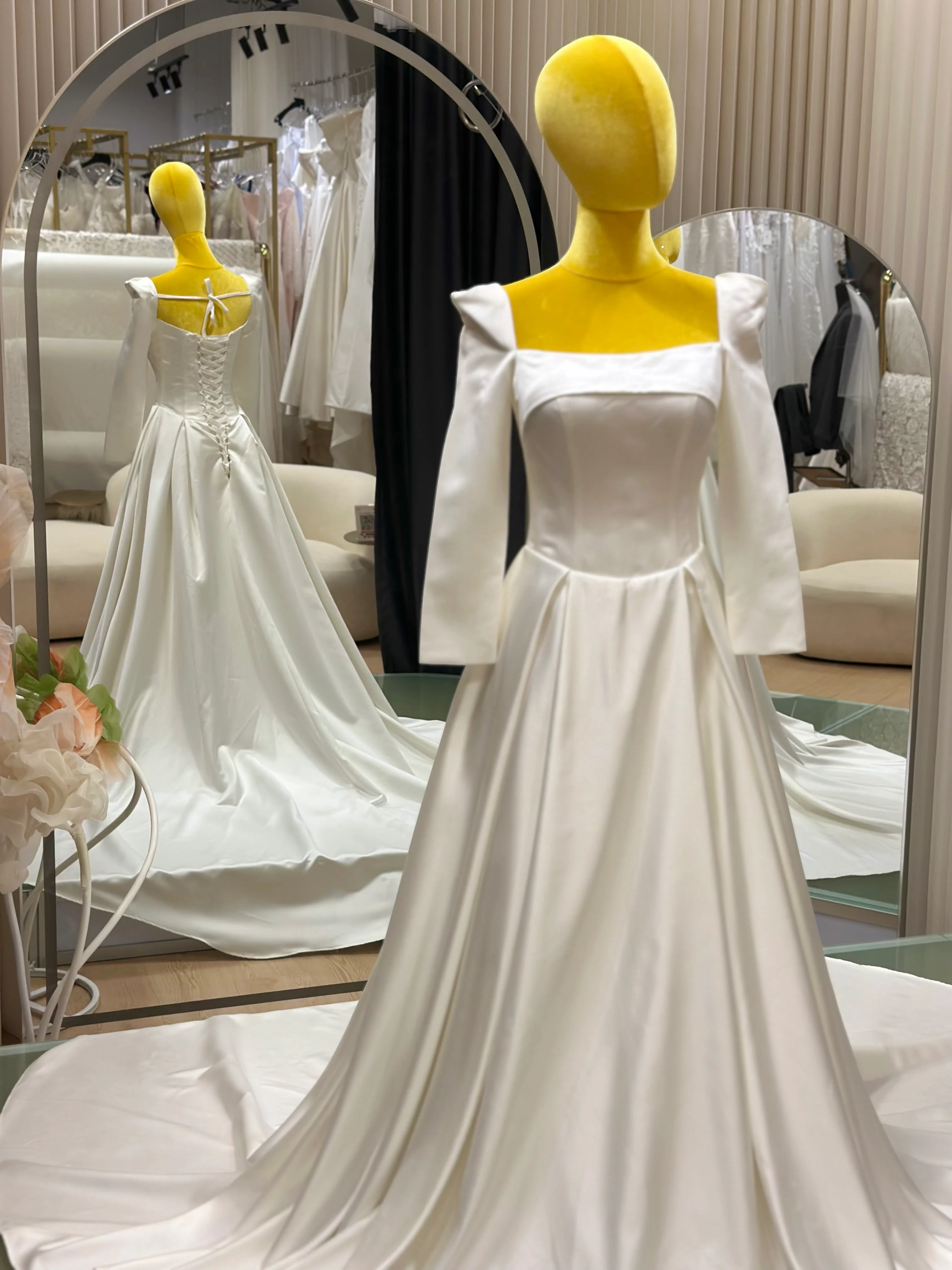 Ethereal Grace Pleated Wedding Gown | Ready-to-Wear - Image 4