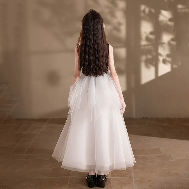 Black Colored Elite Piano Kids Evening Dress - Image 3