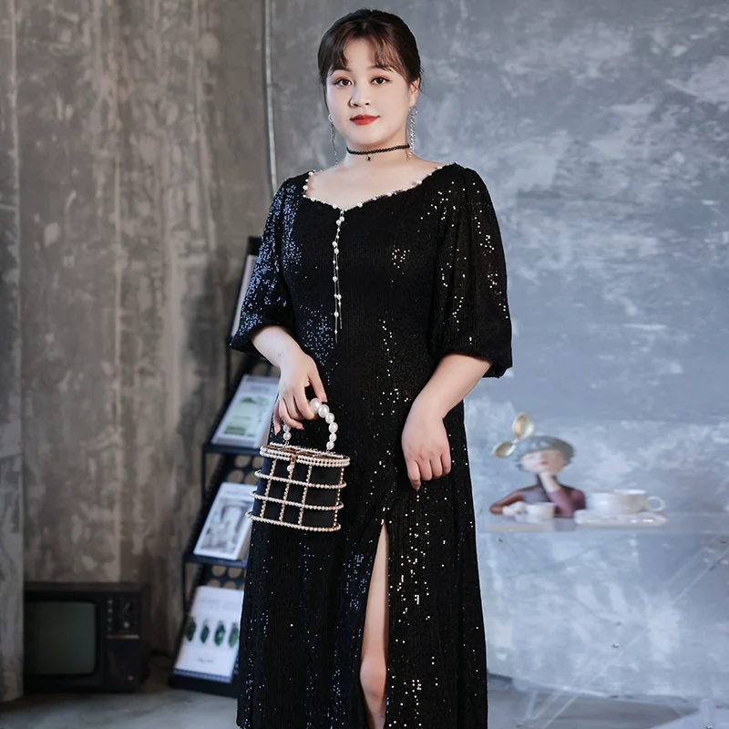 Black Elegant Evening Dress - Image 4