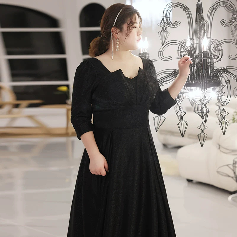 Black Evening Dress, High Quality, A-line | Amehandmadesg - Image 5