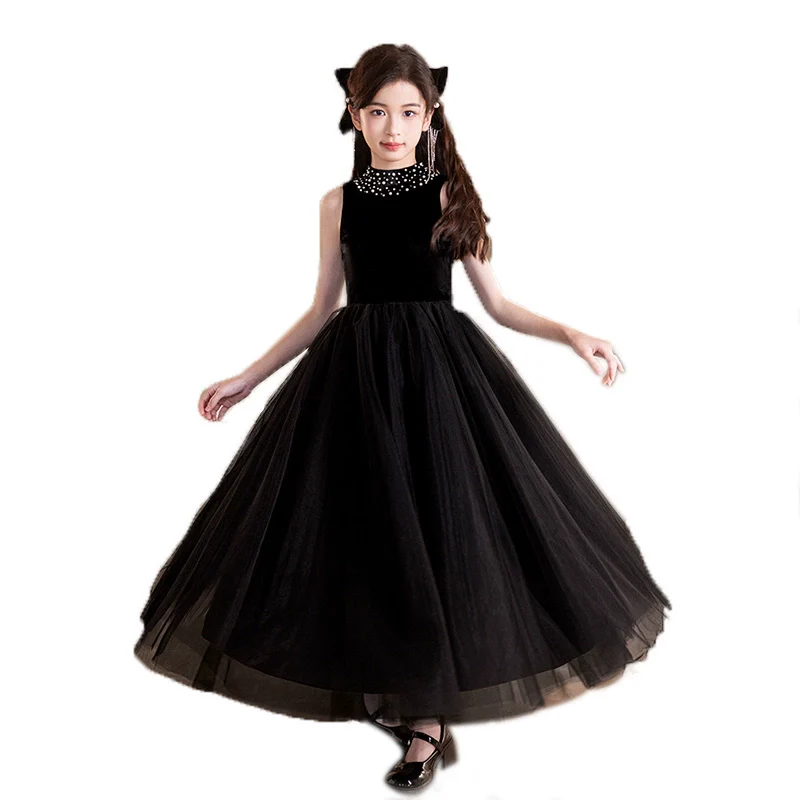 Black Princess Velvet Dress - Image 5