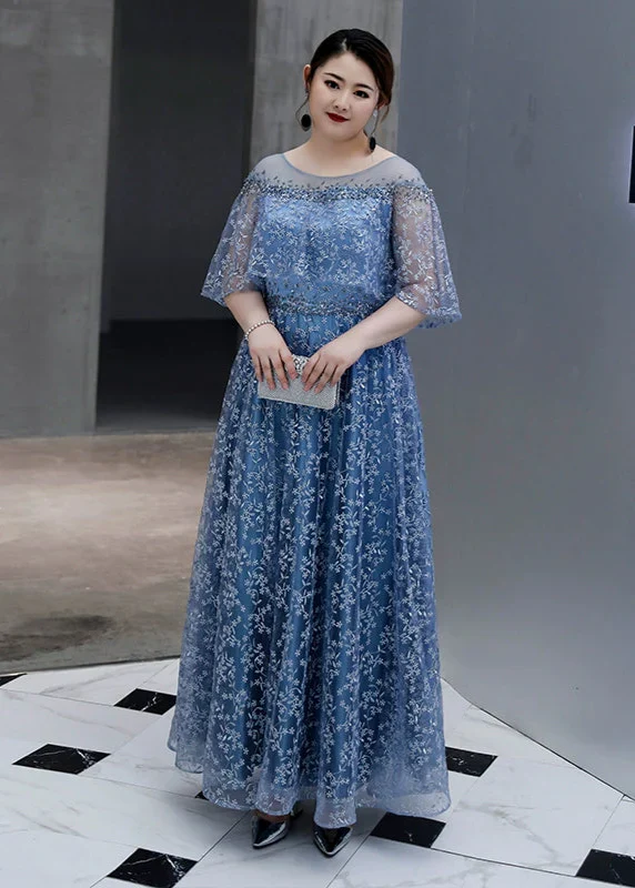 Blue Gray Evening Dress 3XL-7XL - Image 6