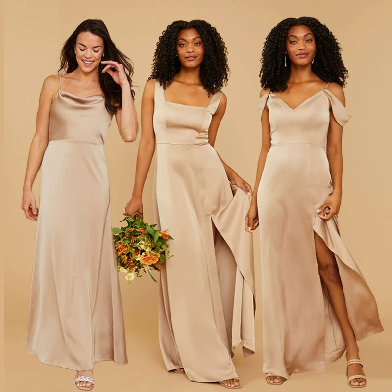 Bridesmaid new satin can be worn normally and high-end niche silk to make you look slim and simple and generous in summer - Image 2