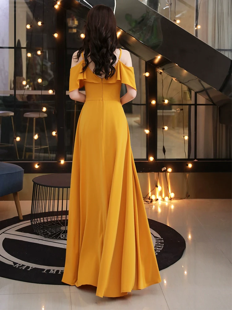 Bridesmaid Dress Simple Cut Bright Catchy Style - Image 5