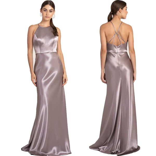 Bridesmaid Satin Dress - Image 5