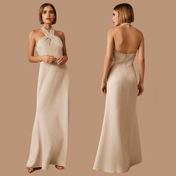 Champagne Bridesmaid Dress - Image 4