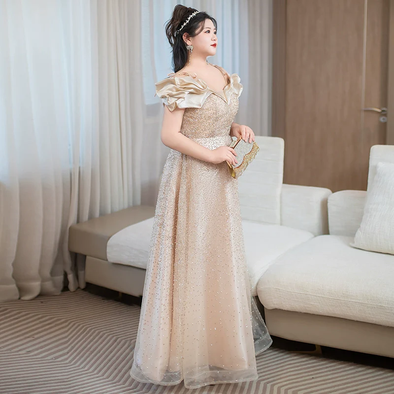 Champagne Evening Dress - Image 2