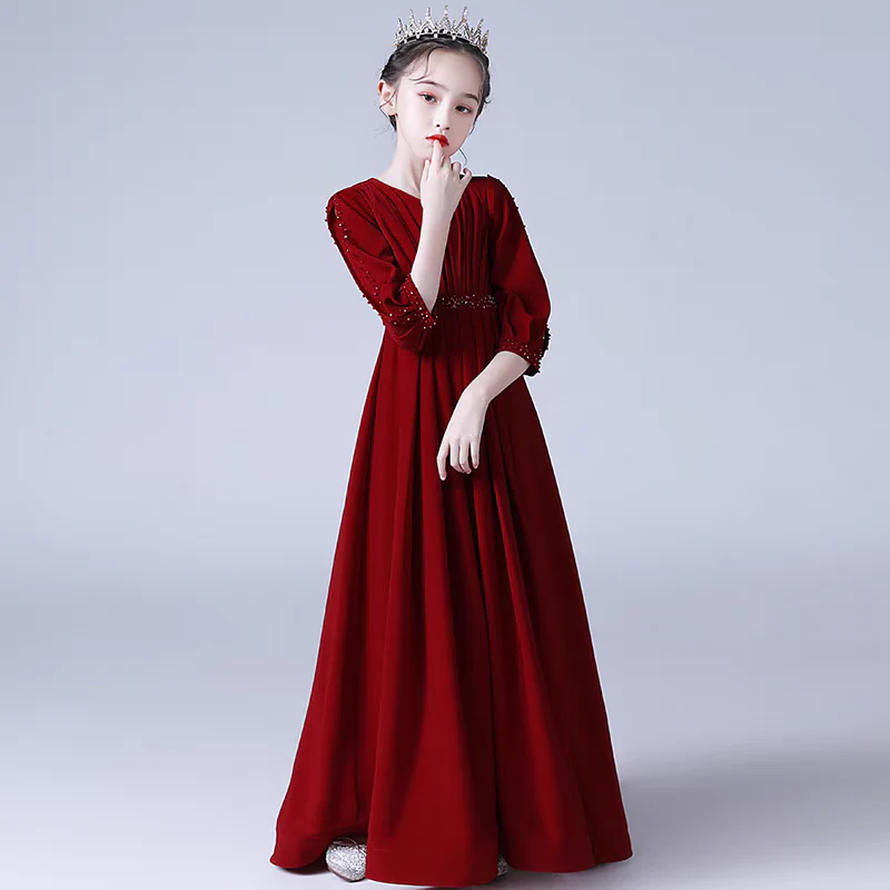 EG-SALE-AME-00213 Elegant Chiffon Flower Girl Dress - Perfect for Weddings & Special Occasions - Ame Handmadesg - Image 3