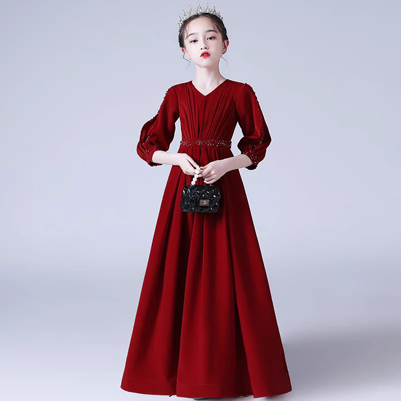 EG-SALE-AME-00213 Elegant Chiffon Flower Girl Dress - Perfect for Weddings & Special Occasions - Ame Handmadesg - Image 4