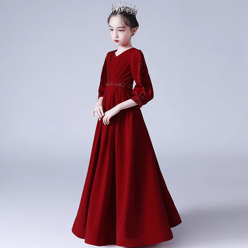 EG-SALE-AME-00213 Elegant Chiffon Flower Girl Dress - Perfect for Weddings & Special Occasions - Ame Handmadesg - Image 5