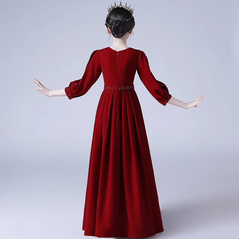 EG-SALE-AME-00213 Elegant Chiffon Flower Girl Dress - Perfect for Weddings & Special Occasions - Ame Handmadesg - Image 6