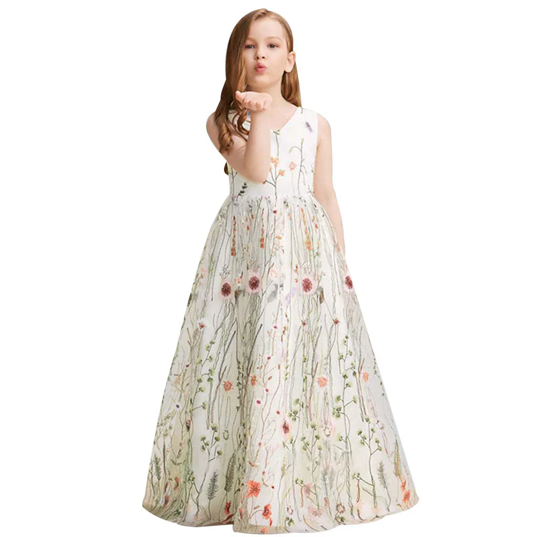 Children's Dress Sleeveless Piano Performance Costume