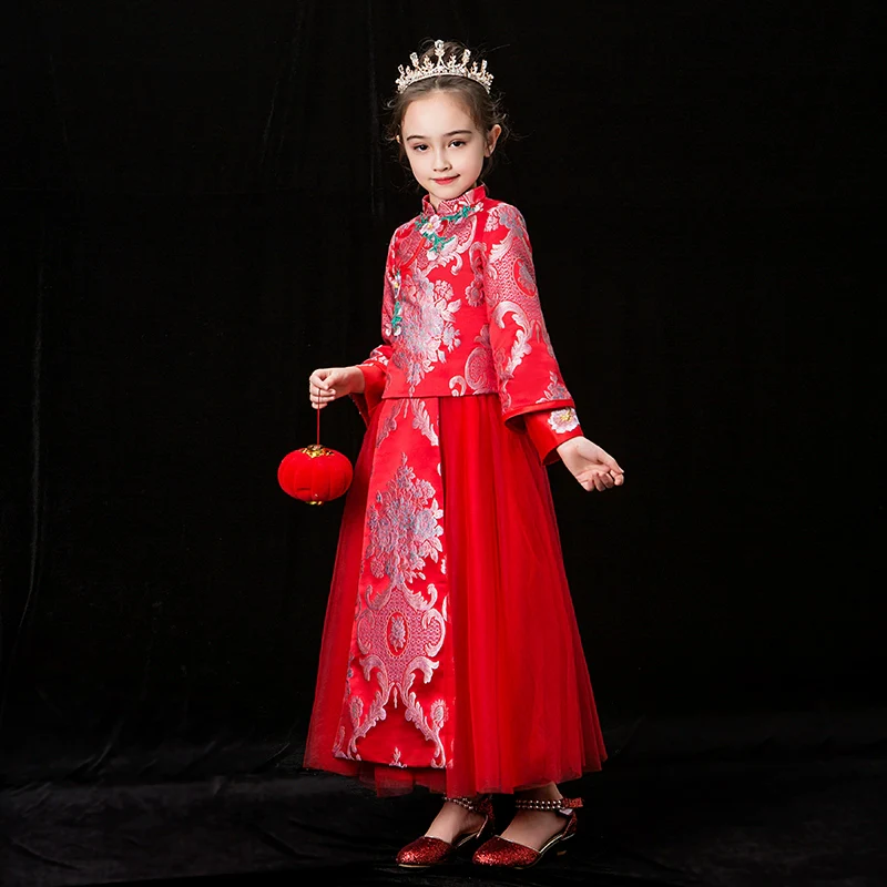 Chinese Style Thickened New Year Cheongsam Hanfu Wedding Dress | Amehandmadesg - Image 2