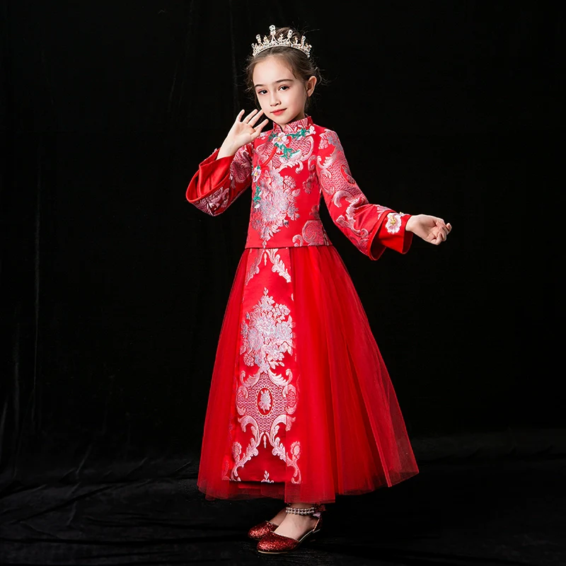 Chinese Style Thickened New Year Cheongsam Hanfu Wedding Dress | Amehandmadesg - Image 6