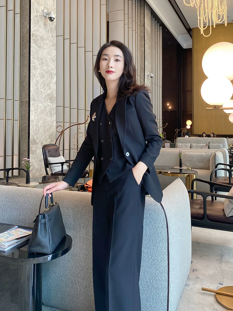 Classic Black 3-Piece Suit Set – Jacket, Vest & Trousers - Image 3