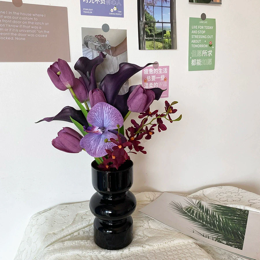 Deep Purple Calla Lily Handheld Silk Flower – Unique Home Vase for Weddings & Graduation - Image 4