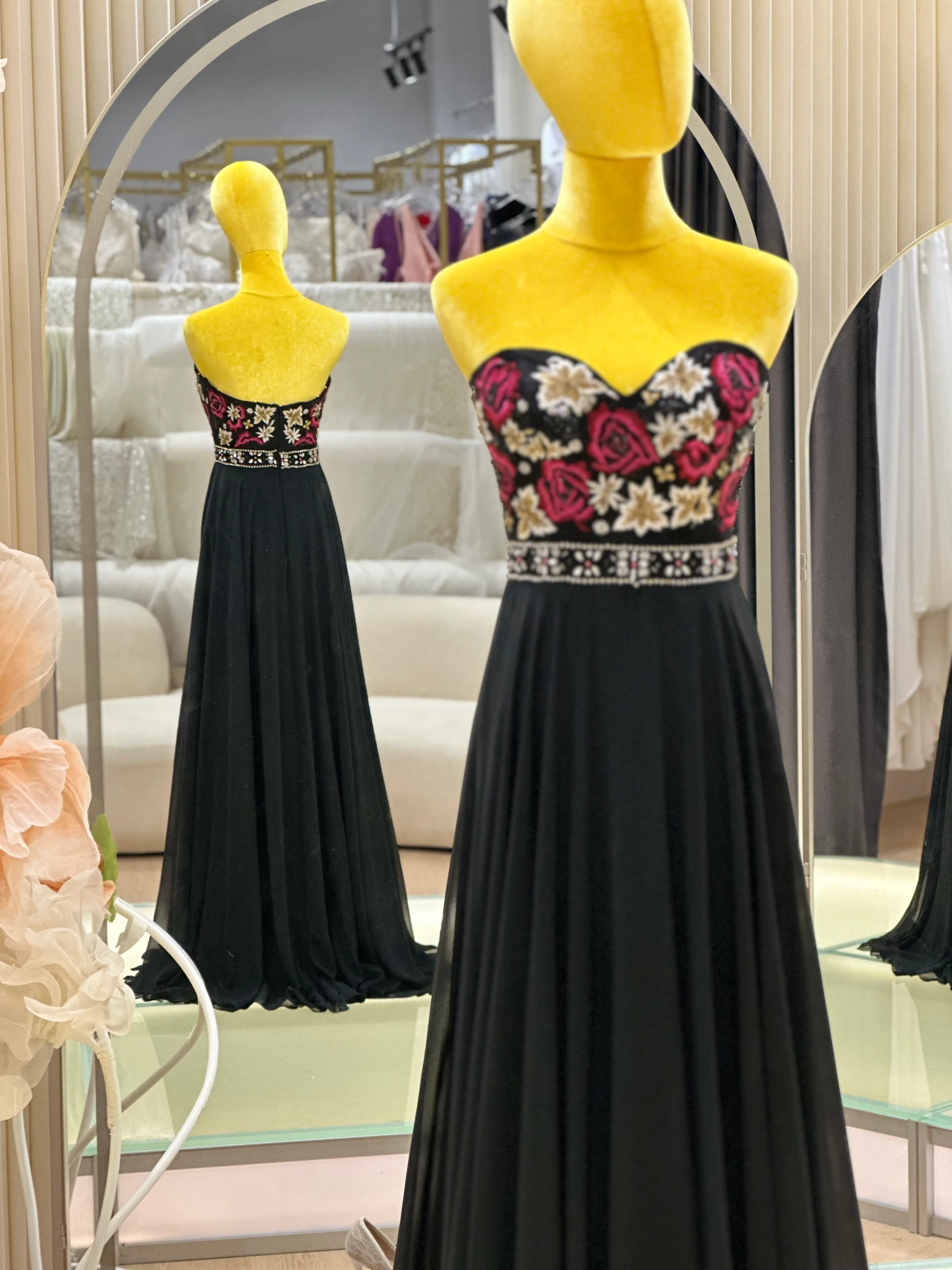 Noir Opulence Beaded Premium Evening Gown | Ready-to-Wear - Image 4