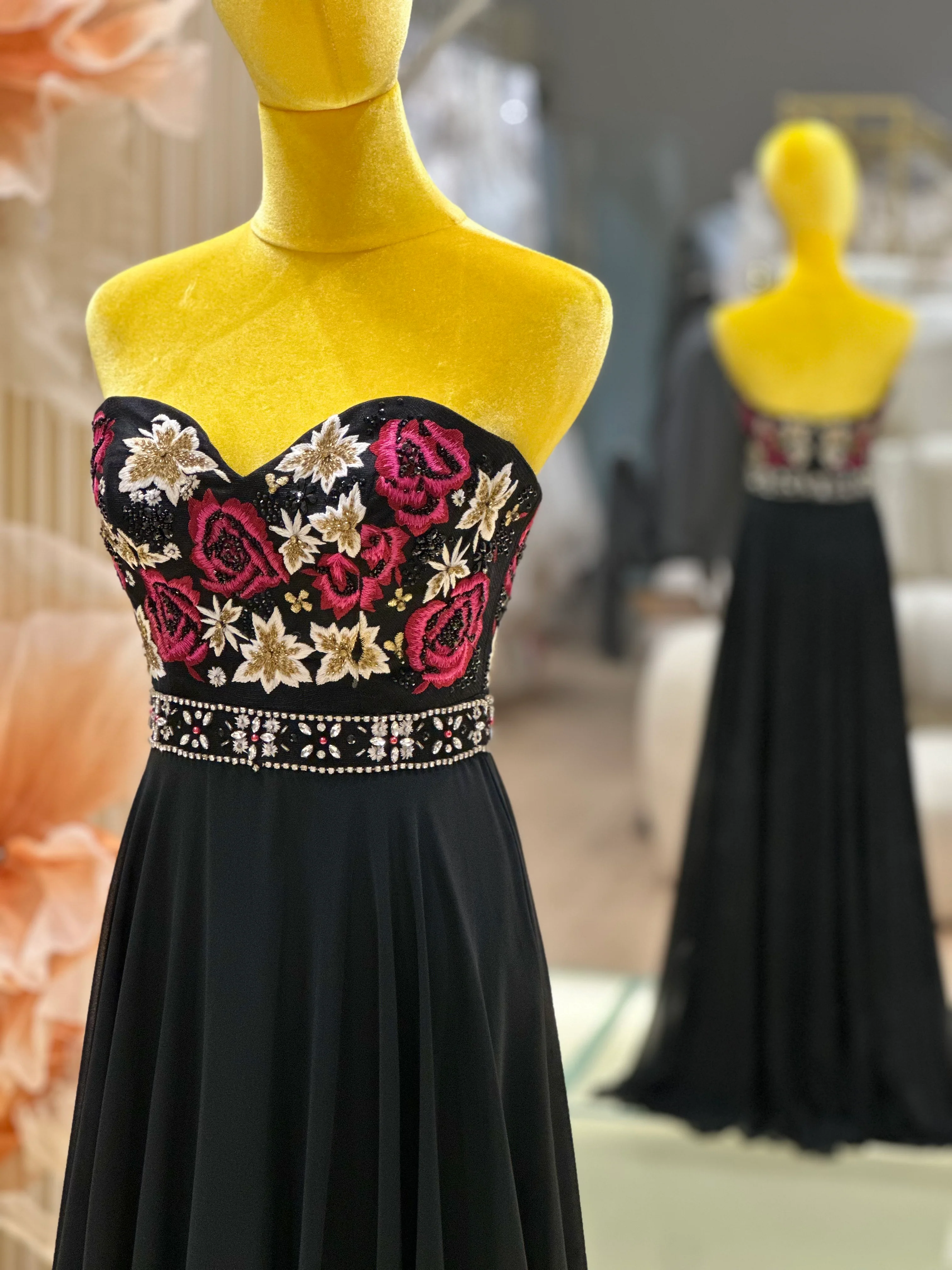 Noir Opulence Beaded Premium Evening Gown | Ready-to-Wear - Image 5