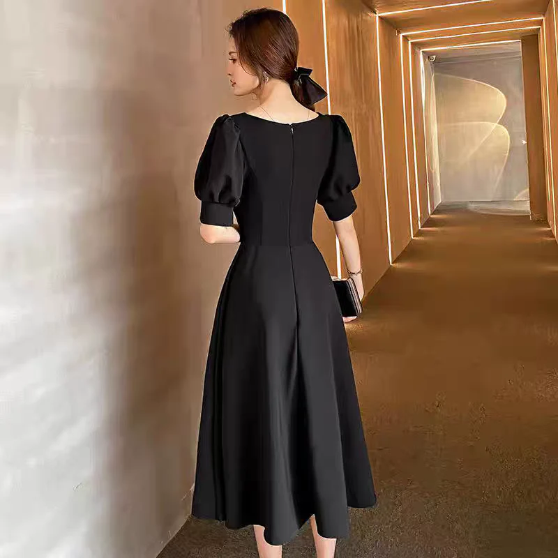 EG-SALE-AME-00105 Evening dress for women, light luxury, niche, high-end party, high-end feeling, usually can be worn, blue bridesmaid dress, - Image 9