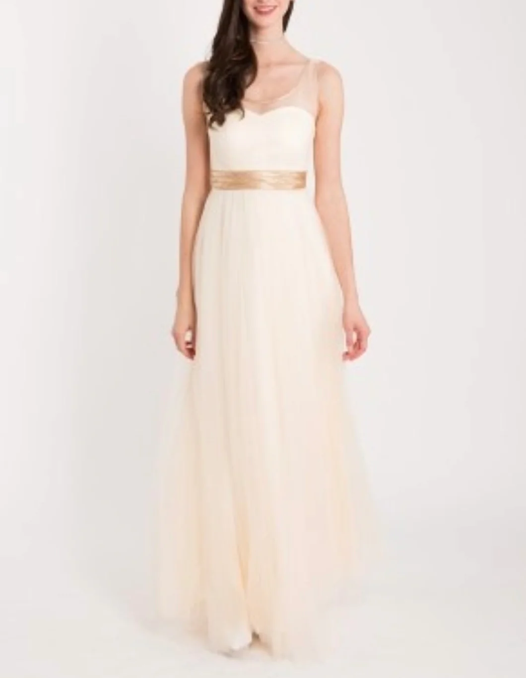 EG-SALE-AME-00128 Evening dress spring new maxi-length dress fashionable sleeveles bridesmaid dress dress female custom