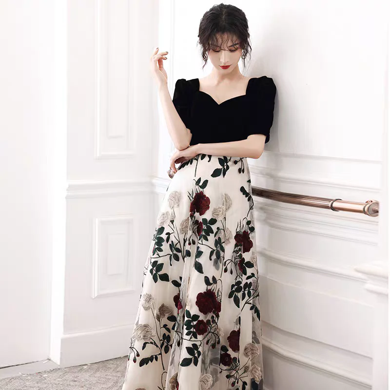 EG-SALE-AME-00129 Evening dress new hot style small temperament style high-end atmospheric host long banquet annual meeting - Image 3