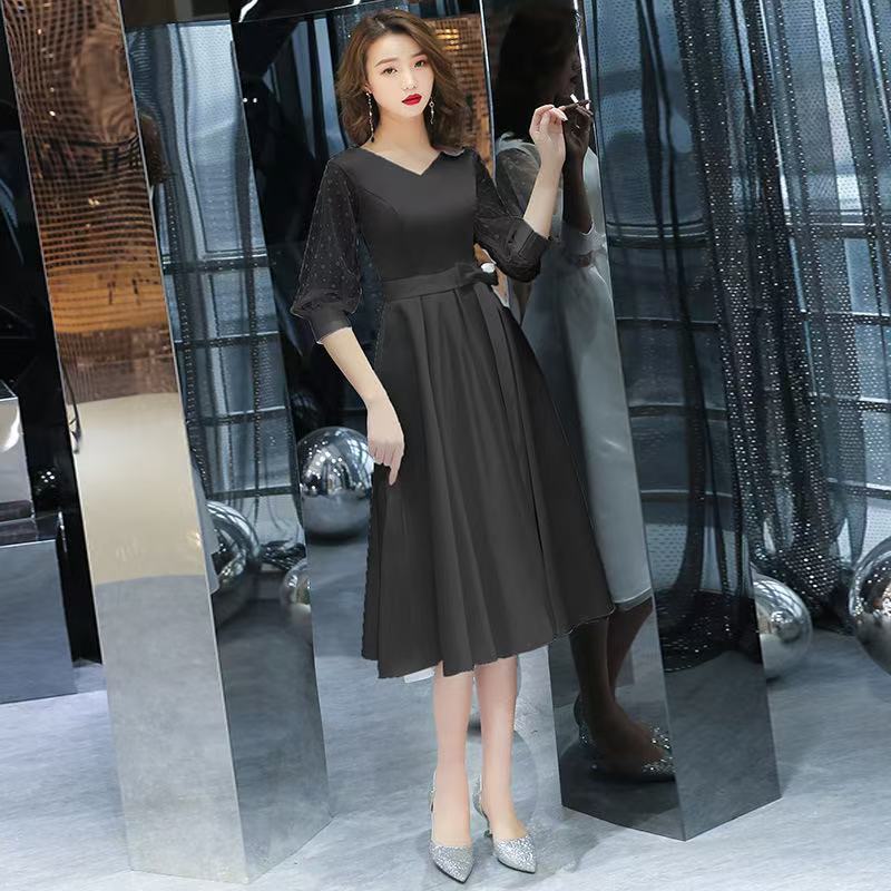 EG-SALE-AME-00132 white evening dress female fairy dress sample clothing cutting drawing small dress - Image 4
