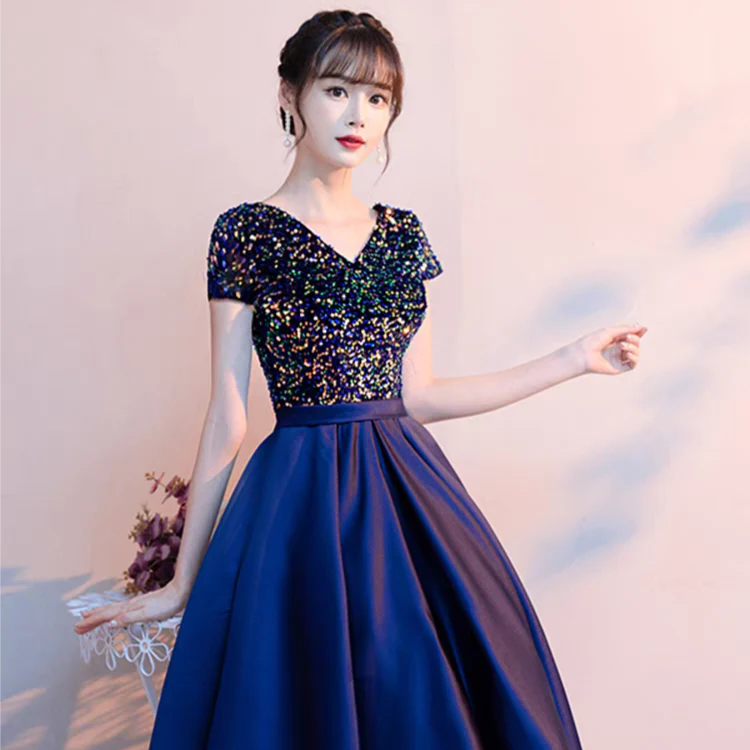 EG-SALE-AME-00197 Evening dress new choir performance dress small competition piano host graduation ceremony dress - Image 2