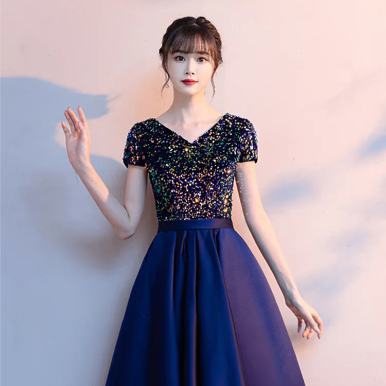 EG-SALE-AME-00197 Evening dress new choir performance dress small competition piano host graduation ceremony dress - Image 4