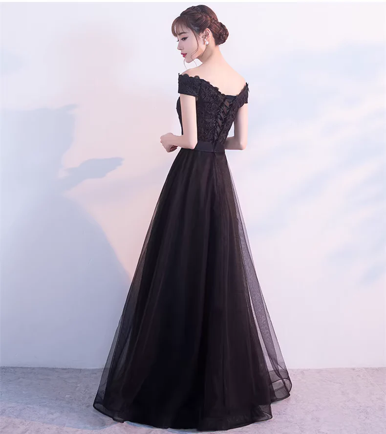 EG-SALE-AME-00220 Wine red bride wedding toast dress wedding thank you banquet wedding dress evening dress etiquette dress annual meeting host - Image 5