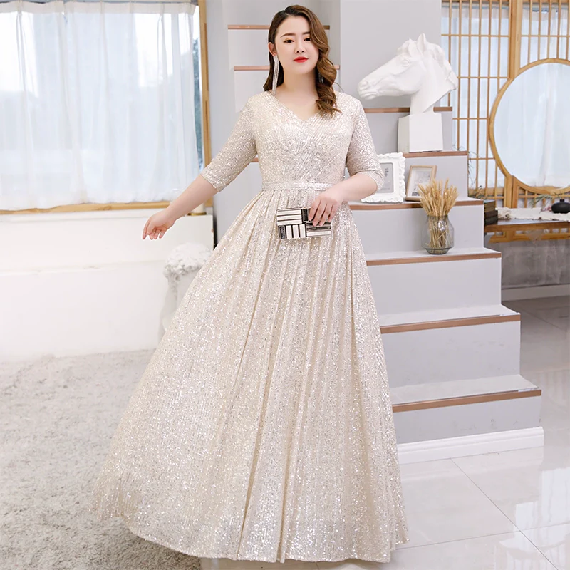 Elegant Champagne Evening Dress - Image 5