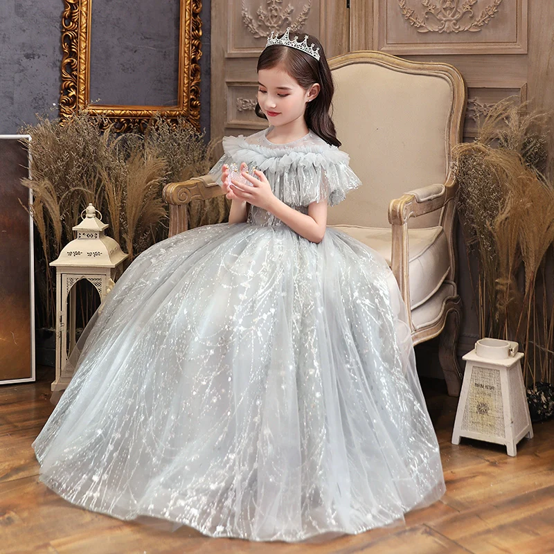 Elegant Children's Wedding Dress Flower Girl Piano Performance Costume - Image 3