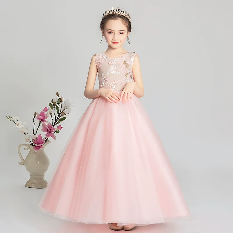 Elegant Girls' Cheongsam Princess Dress for Weddings and Formal Occasions - Image 4
