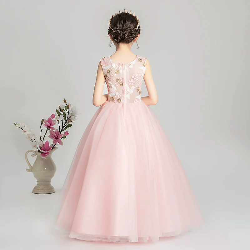 Elegant Girls' Cheongsam Princess Dress for Weddings and Formal Occasions - Image 5