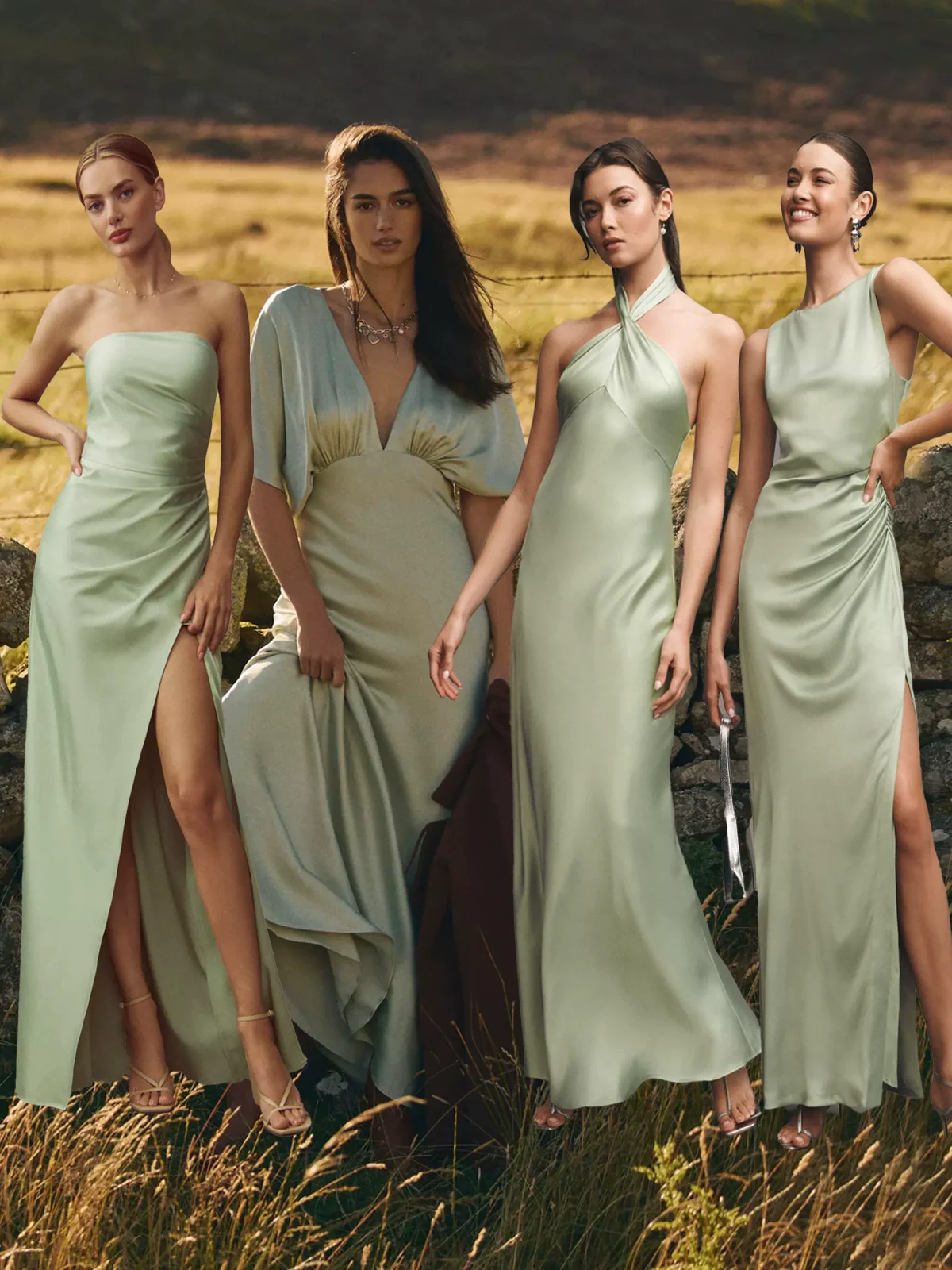 Elegant Green Bridesmaid Dress