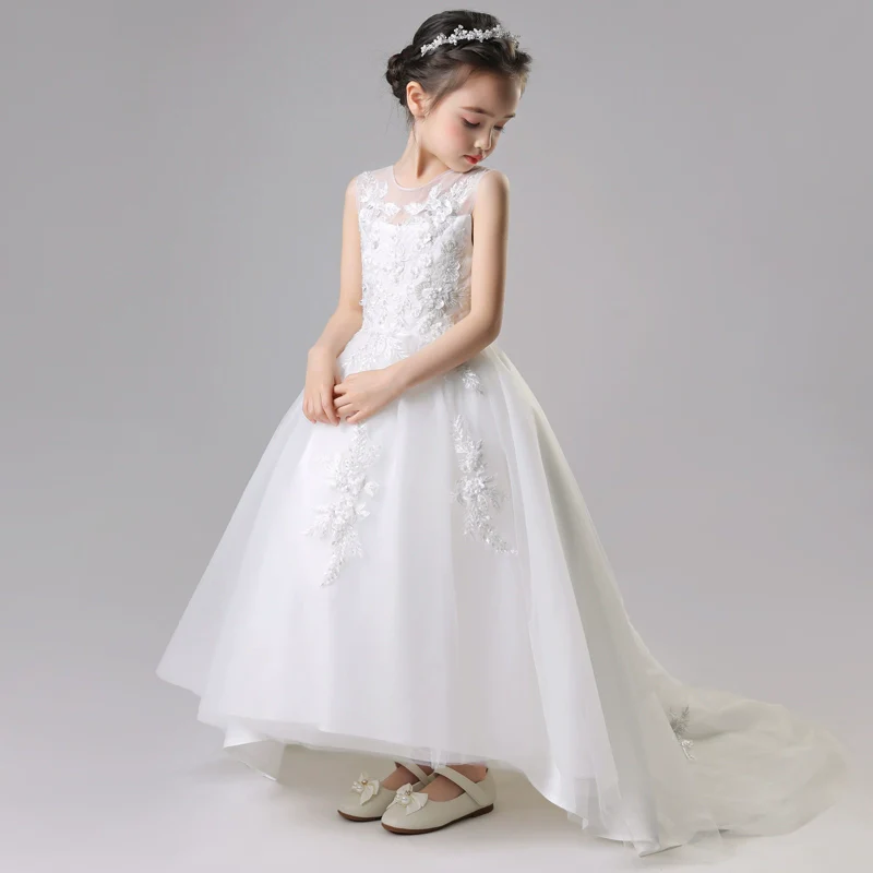 Elegant Princess Style Girls' Evening Dress for Wedding & Performance - Image 2