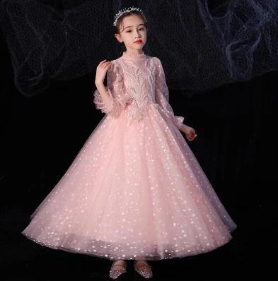 Elegant Princess Wedding Dress for Children's Piano Performance & Catwalk - Image 5
