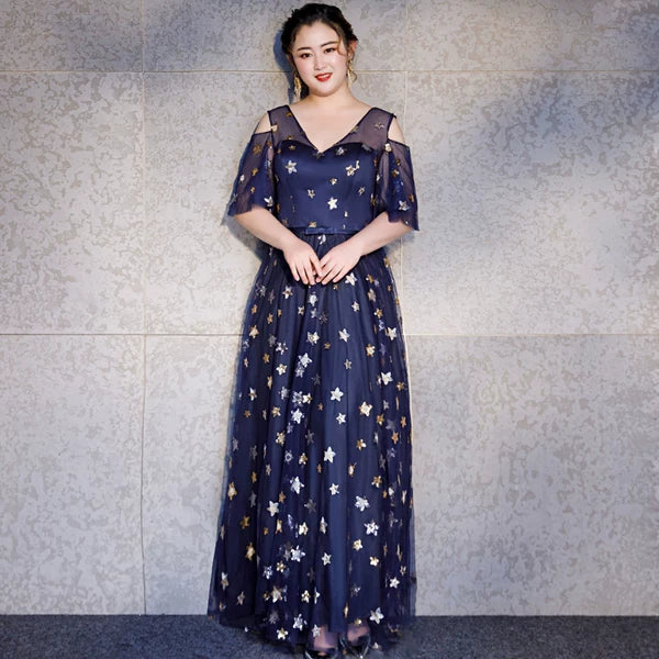 Elegant V-neck Evening Dress - Image 2