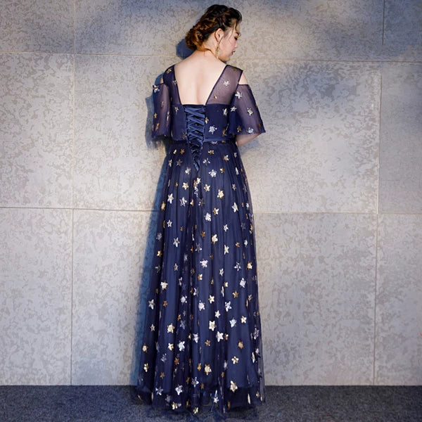 Elegant V-neck Evening Dress - Image 3