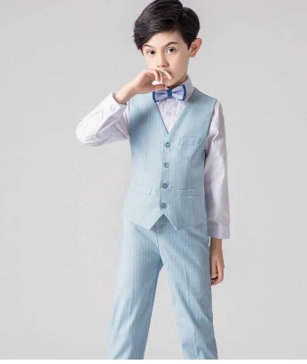 Elegant Vest Suit Set: Boys' Piano Performance & Flower Boy Outfit - Image 14