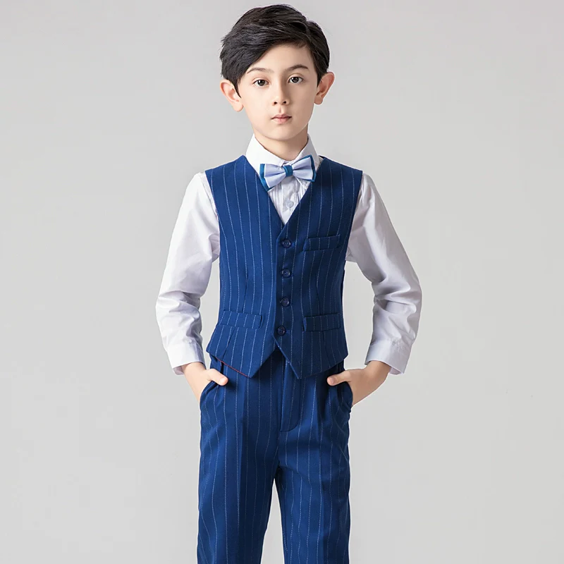 Elegant Vest Suit Set: Boys' Piano Performance & Flower Boy Outfit - Image 9