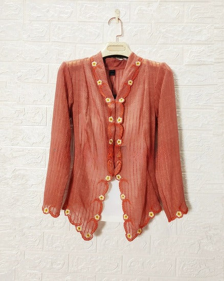 Embroidered Cardigan Women - Image 3