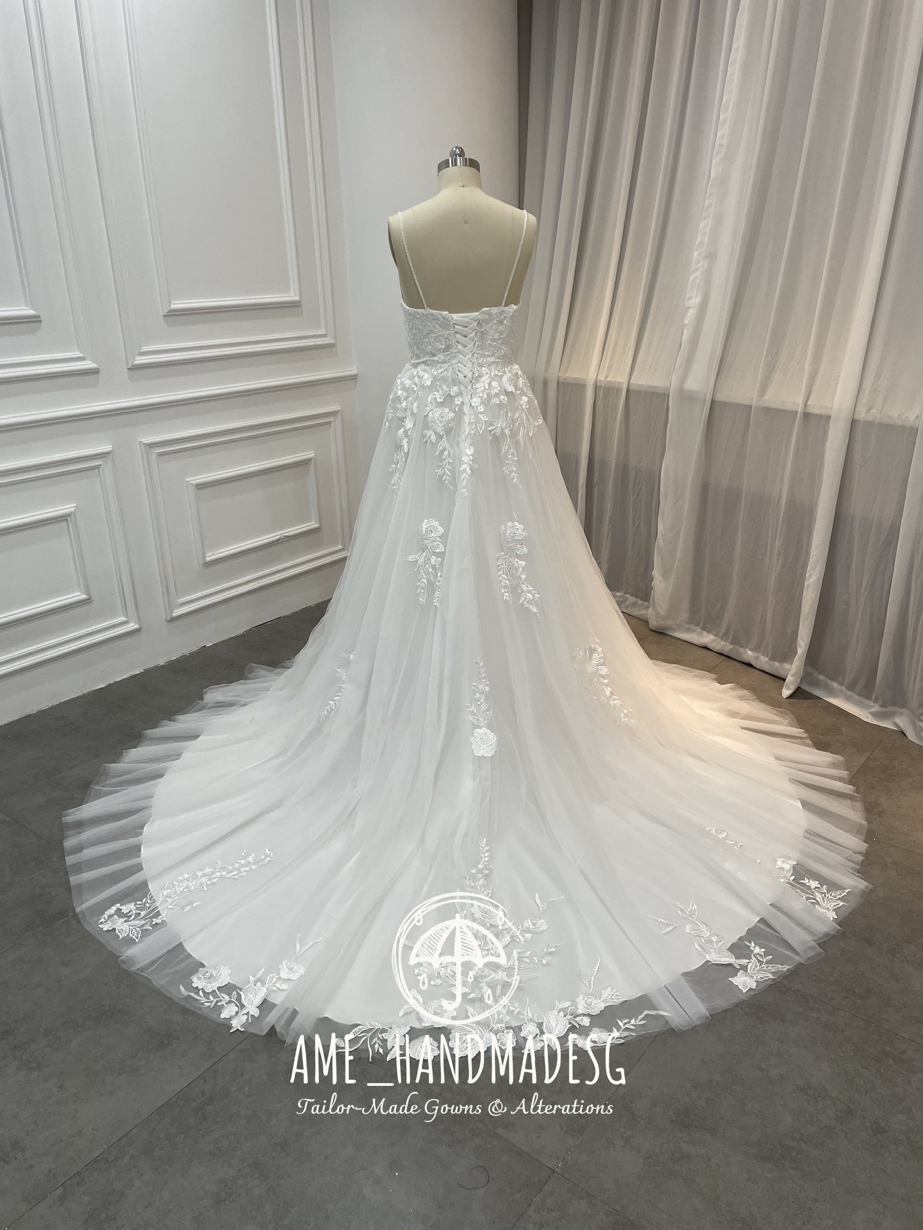 Whispering Blooms Tulle A-Line Wedding Gown - Image 2