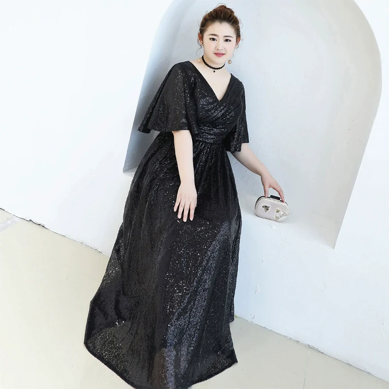 Evening Dress Black Plus Size Fitted - Image 2